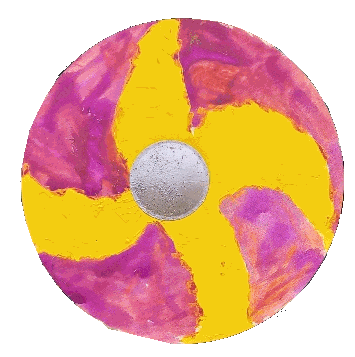 One of the shields from Anglo Saxon Camp at Hallowtree Scout Activity Centre near Ipswich